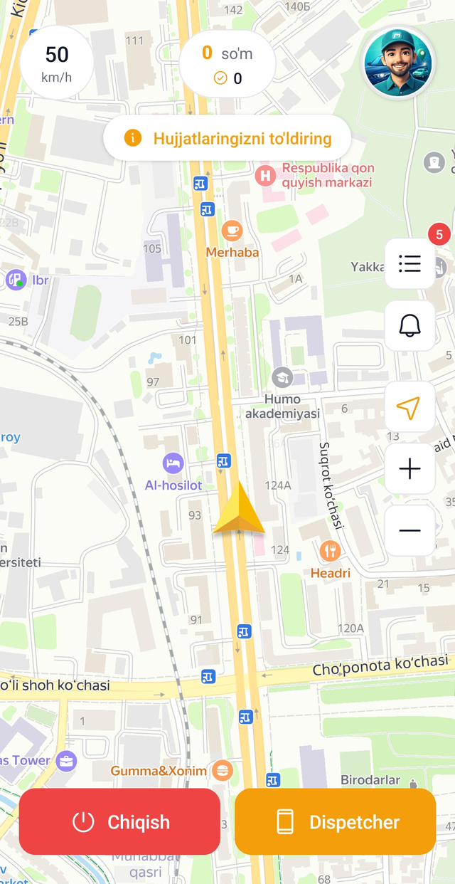 MehrGo driver app screenshot